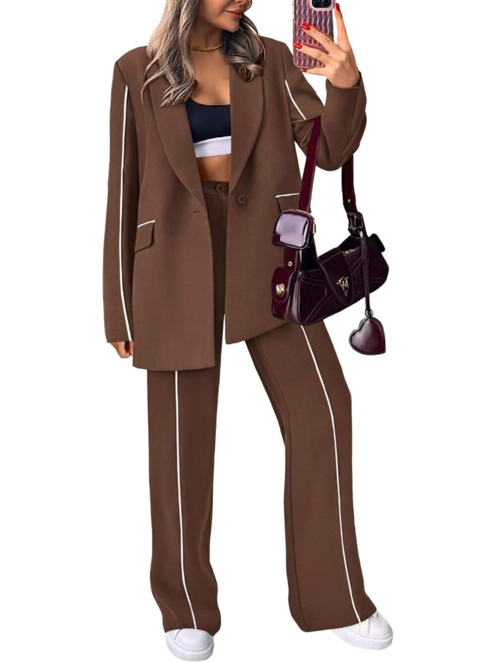 Chic Women's 2-Piece Blazer Set | Stylish Business Casual Outfit for Work